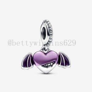 Pandora Vampire Winged Heart Dangle Charm